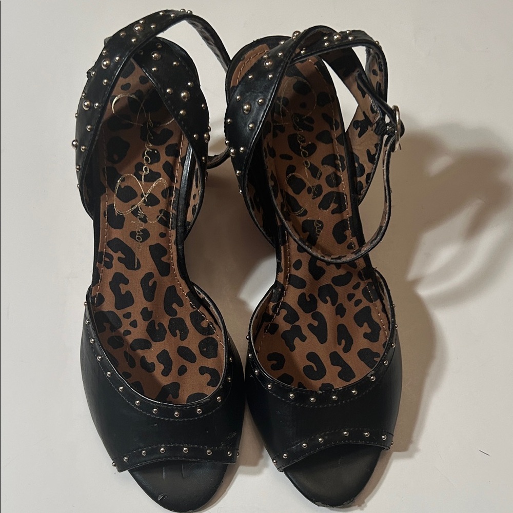 Jessica Simpson Black Studded Sandals